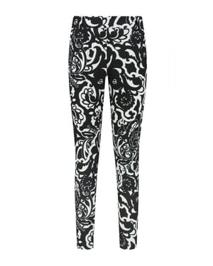 Helena Hart Broek print 7413fio fiore zwart/wit