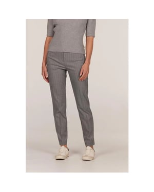Jansen Amsterdam Broek w24 bea grey melange