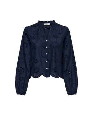 Jacqueline de Yong Ditte l/s embroderie shirt