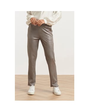 Smashed Lemon Damesglanzende metallic broek |