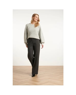 Smashed Lemon Dameslange broek met losvallende fit |