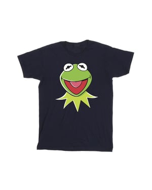 Disney Heren Muppets Kermit Hoofd T-Shirt (Marineblauw)