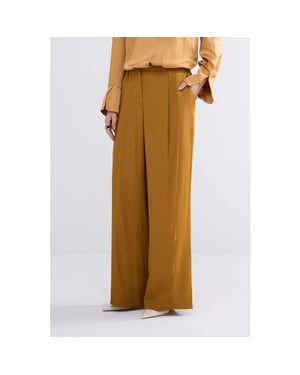 Summum 4s2710-12124 trousers wide leg crepe viscose blend