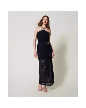 Twin-set Gonna lunga a tubino/ gehaakte midi-rok