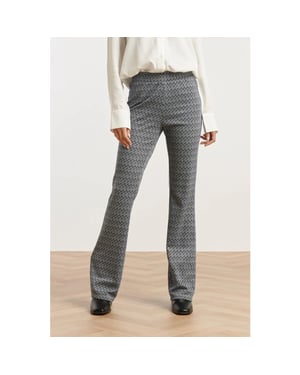 Smashed Lemon Navy en witte geometrische broek |