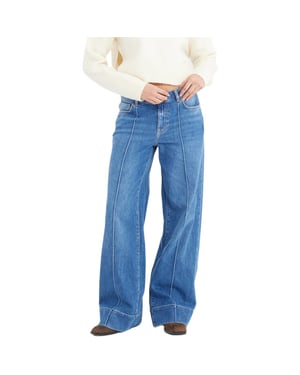 Cup of Joe Mid waist wide straight medium blue