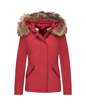 TheBrand Korte winterjas met bontkraag