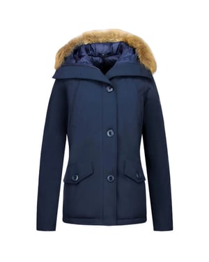 TheBrand Korte winterjas met bontkraag