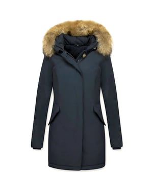 TheBrand Parka jas met bontkraag