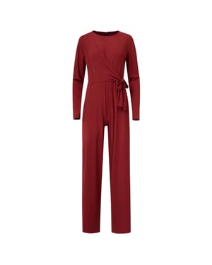 Smashed Lemon Jumpsuit met ronde hals in travelkwaliteit |