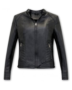 Blu Deise Imitatieleer jas ay109