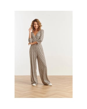 Smashed Lemon 25061 e jumpsuit met schelpenprint |