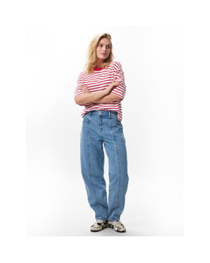 Catwalk Junkie Barrel fit jeans met topstitch