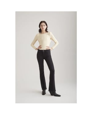 Cup of Joe Laura dames flare jeans black vintage