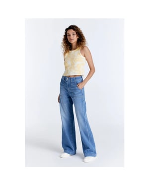 Cup of Joe Lulu wide leg jeans light blue