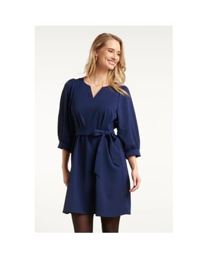 Smashed Lemon Damesmarineblauwe korte jurk |