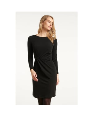 Smashed Lemon Zwarte getailleerde elegante jurk |