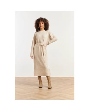 Smashed Lemon Damesgebreide maxi jurk |