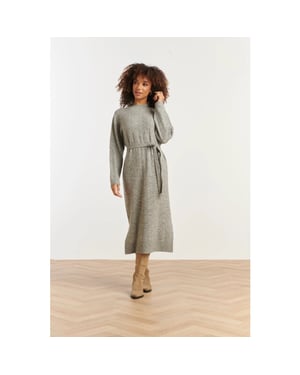 Smashed Lemon Damesgebreide maxi jurk |