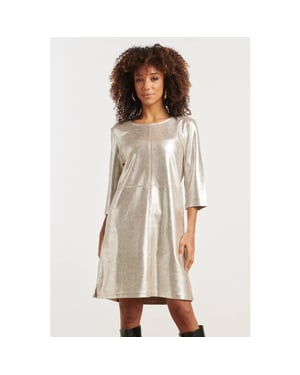 Smashed Lemon Dameslosvallende metallic jurk |