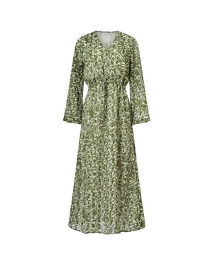 Smashed Lemon Abstracte jurk in army en sand |
