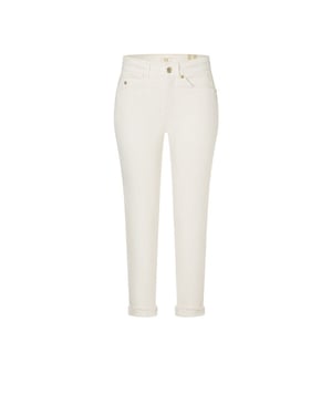 MAC Jeans rich cropped fringe ecru