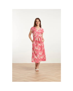 Smashed Lemon 25072 midi jurk met grafische print |