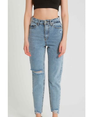 Robin-Collection Ribbed spijkerbroek high waist d83615