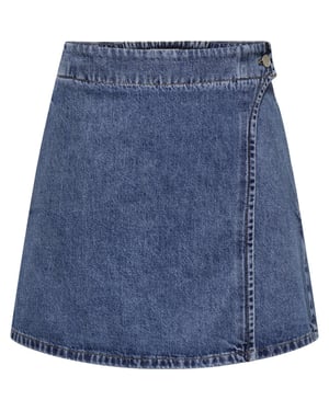 Only Onlthea wrap short skirt dnm cs dot medium blue de