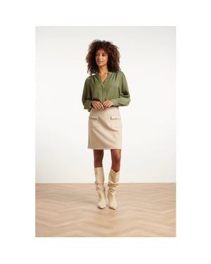Smashed Lemon Damesgetailleerde rok zand |