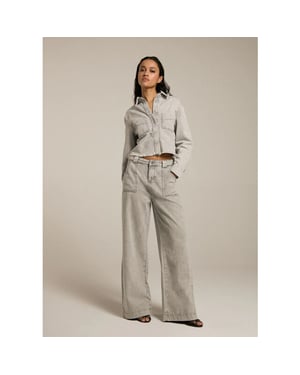 Homage to Denim Homage mid waist palazzo jeans h big pockets