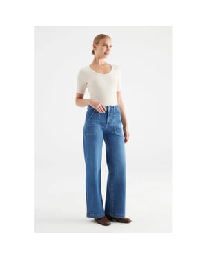 Cup of Joe Lulu wide leg jeans medium blue
