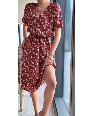 QU-Style Royal bloemen print jurk 0841