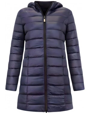 Gentile Bellini Lange puffer jas met capuchon slim fit