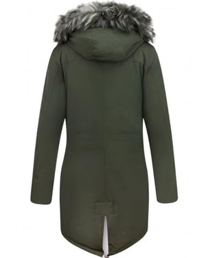 Gentile Bellini Lange parka jas met faux bontkraag