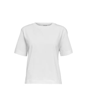 Selected Femme slfessential ss boxy tee noos 16087919 bright white