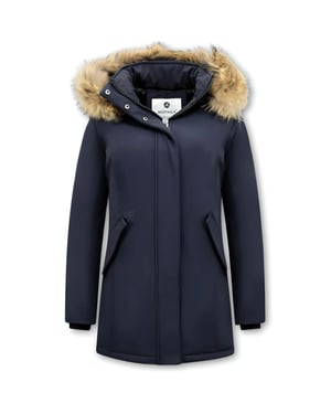 Matogla Winterjas met echte bontkraag slim fit