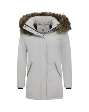 Matogla Winterjas met echte bontkraag slim fit