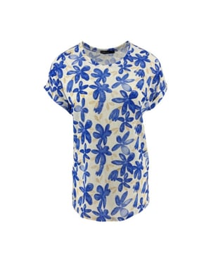 FOS Amsterdam Top tienus daisy kobalt