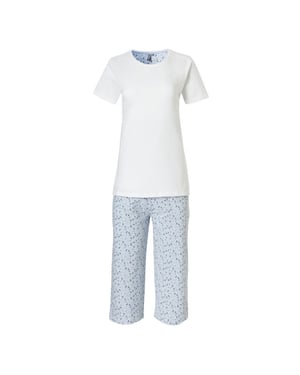 By Louise Dames capri korte pyjama set / blauw