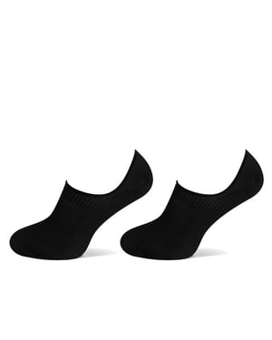 Basset Dames/heren bamboe sokken invisible footie 2-pack