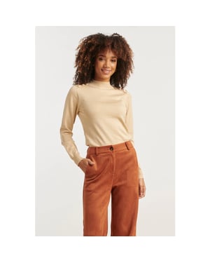Smashed Lemon Damesgebreide top met lurex |