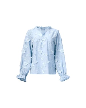 Smashed Lemon Dames3d bloemenprint top met v hals |