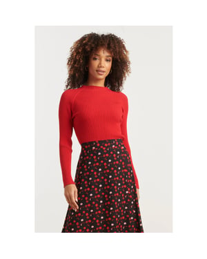 Smashed Lemon Damesgestreept gebreide top |
