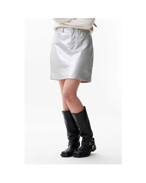 Catwalk Junkie 24020206 vegan leather 5 pocket skirt