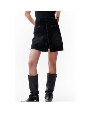 Catwalk Junkie 2402034202 button up denim short skirt