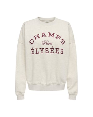 Jacqueline de Yong Jdymesa ls o-neck emb sweat jrs noos beige