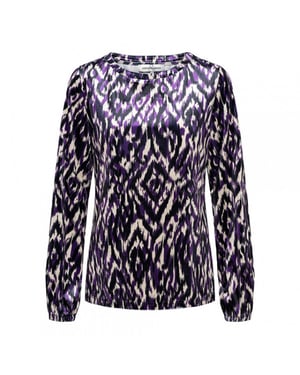 &Co Woman &co women top doris random ikat purple