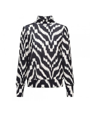 &Co Woman &co women top lilian big ikat black
