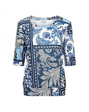 &Co Woman &co women top lucille paisley indigo multi
